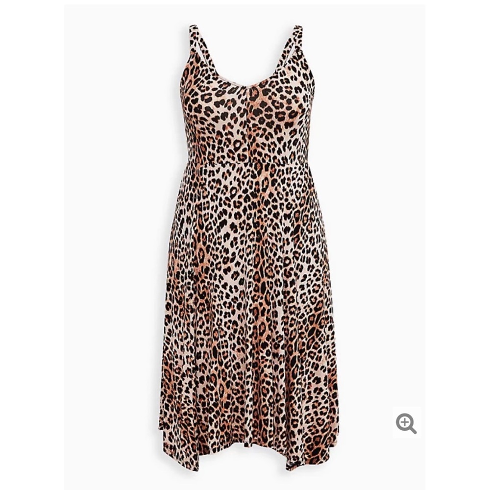 Torrid Leopard Super Soft Handkerchief Midi Dress